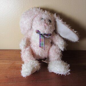 plush animal adventure vintage 2000 pink bunny rabbit (W6405)